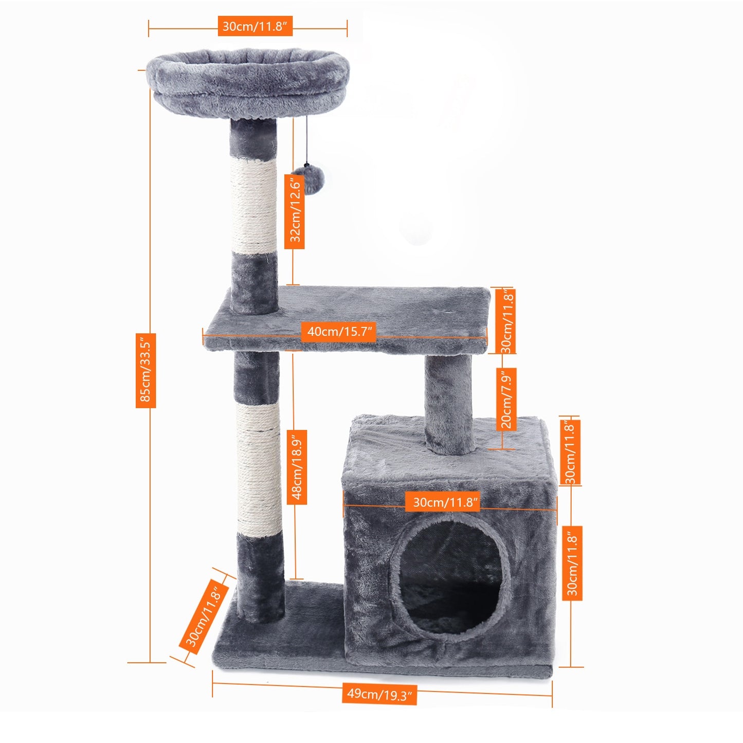 Cat Climbing Tree with Jumping Platform