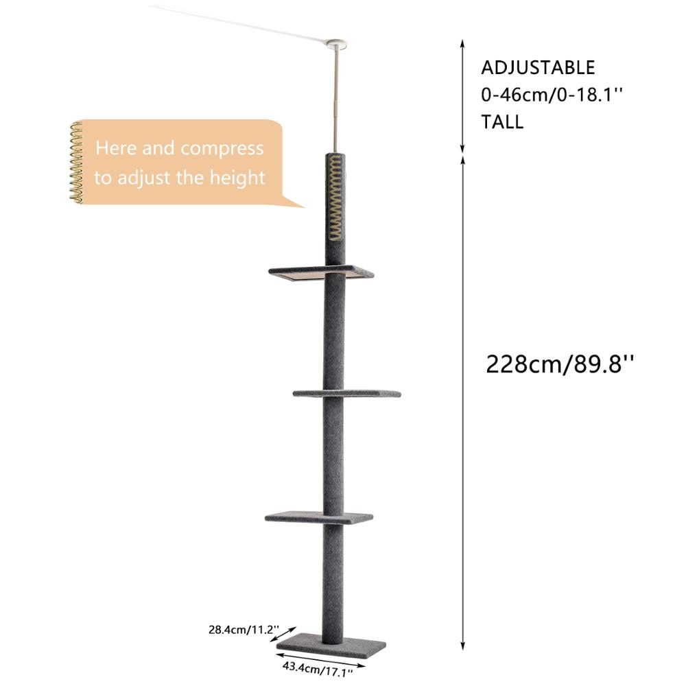 Cat Climbing Tree with Jumping Platform