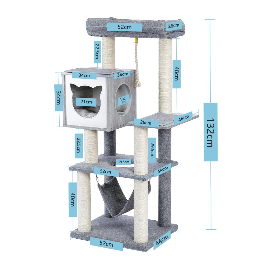 Cat Climbing Tree with Jumping Platform