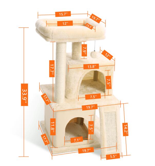 Cat Climbing Tree with Jumping Platform