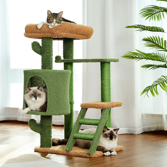 Cactus Cat Tree with Natural Scratching Posts